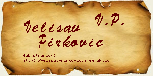 Velisav Pirković vizit kartica